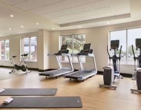 Fully equipped fitness center at the Embassy Suites by Hilton Montreal Airport.