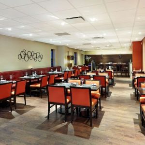 Dining area at the Hilton Saint John.