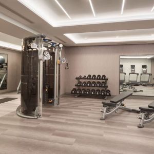 Fitness center available at Courtyard By Marriott Kitchener.