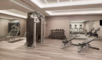 Fitness center available at Courtyard By Marriott Kitchener.