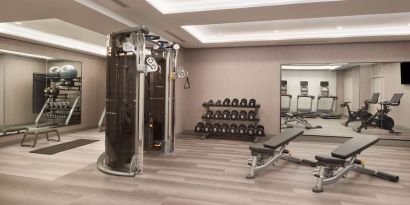 Fitness center available at Courtyard By Marriott Kitchener.