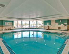 Bright and relaxing indoor pool at the Hampton Inn by Hilton Toronto Airport Corporate Centre.