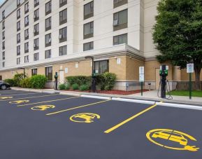 Parking area at Hampton Inn By Hilton Toronto Airport Corporate Centre.
