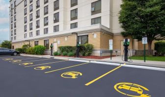 Parking area at Hampton Inn By Hilton Toronto Airport Corporate Centre.
