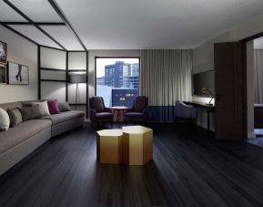 Day use delux suite with living room and workstation at DoubleTree By Hilton Montreal.