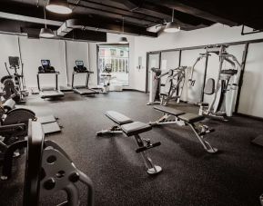 Fully equipped fitness center at DoubleTree By Hilton Montreal.