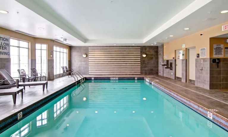 Relaxing indoor pool at Homewood Suites By Hilton Toronto-Markham.