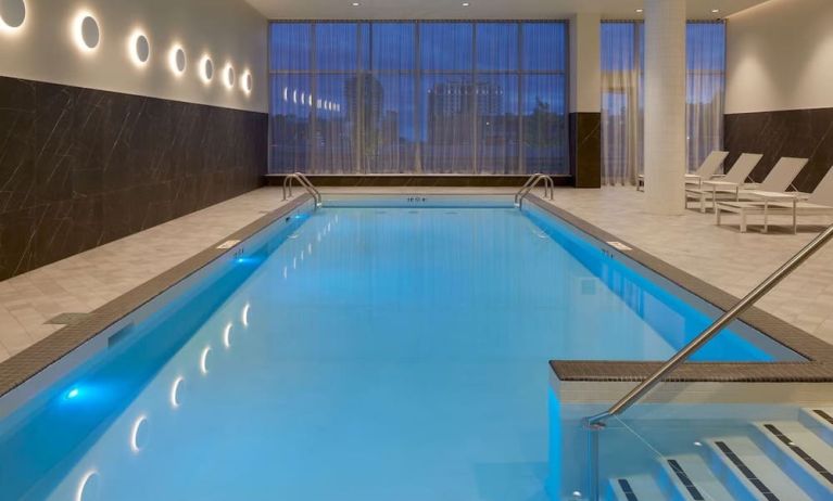 Relaxing indoor pool at Hilton Garden Inn Montreal Midtown.