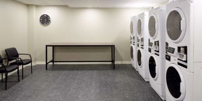 Laundry room at Hilton Garden Inn Montreal Midtown.