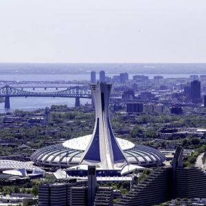 Hotel landmark at Hilton Garden Inn Montreal Midtown.