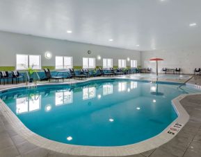 Heated indoor pool at Hampton Inn & Suites By Hilton Edmonton/West.