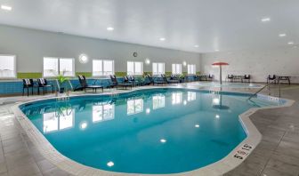 Heated indoor pool at Hampton Inn & Suites By Hilton Edmonton/West.