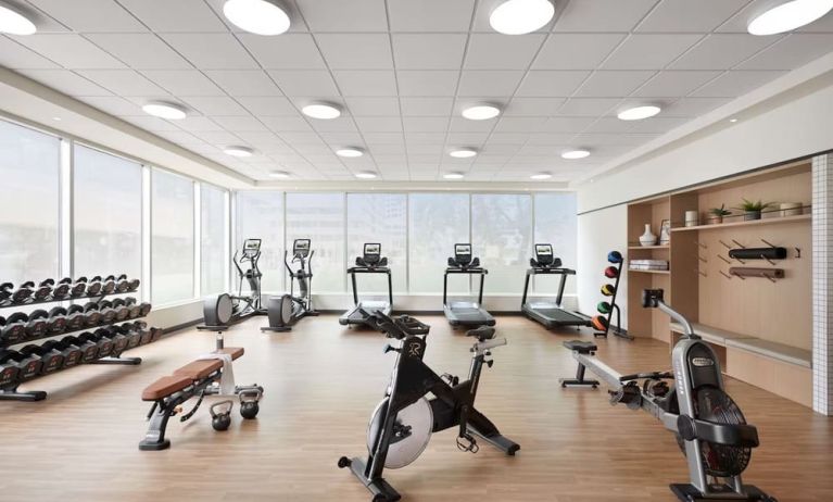 Fully equipped fitness center at The Westley Calgary Downtown, Tapestry Collection By Hilton.