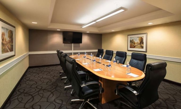 Professional meeting room at Hilton Winnipeg Airport Suites.