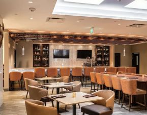 Hotel bar and lounge area at DoubleTree By Hilton Kitchener.