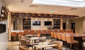 Hotel bar and lounge area at DoubleTree By Hilton Kitchener.