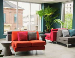 Comfortable lounge area at the Hilton Garden Inn Fredericton.