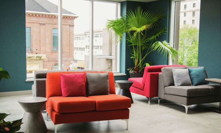 Comfortable lounge area at the Hilton Garden Inn Fredericton.