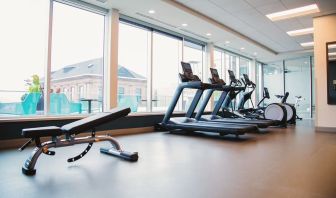 Fully equipped fitness center at the Hilton Garden Inn Fredericton.