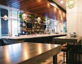 Hotel bar with lounge area at the Hilton Garden Inn Fredericton.