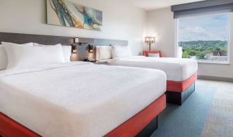 Bright and spacious day use twin room at the Hilton Garden Inn Fredericton.