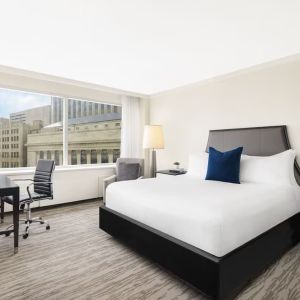 Day use room with work desk at Fairmont Winnipeg.