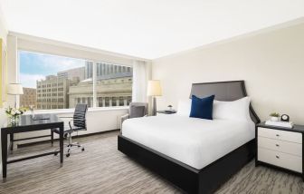 Day use room with work desk at Fairmont Winnipeg.