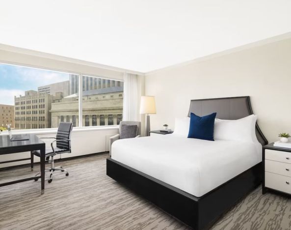 Day use room with work desk at Fairmont Winnipeg.