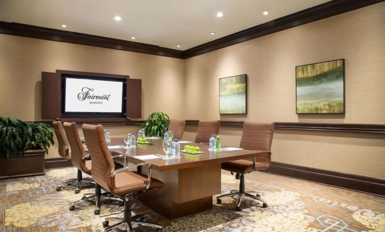 Professional meeting room at Fairmont Winnipeg.