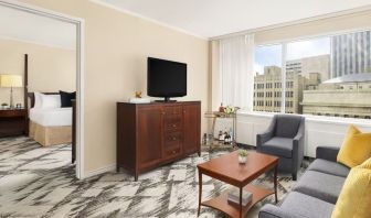 Day use room with living area at Fairmont Winnipeg.