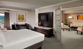 Day use room with living area at Hilton Albany.
