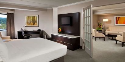 Day use room with living area at Hilton Albany.
