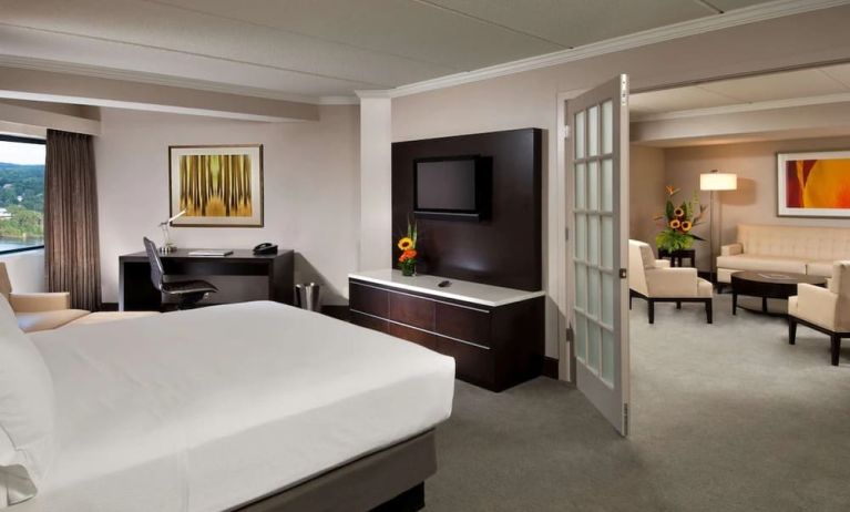 Day use room with living area at Hilton Albany.
