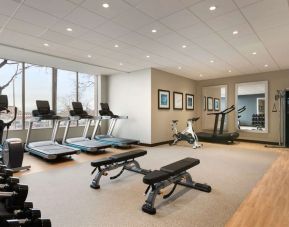 Fully equipped fitness center at the Embassy Suites By Hilton Toronto Airport.