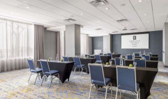 Bright and spacious professional meeting room at the Embassy Suites By Hilton Toronto Airport.