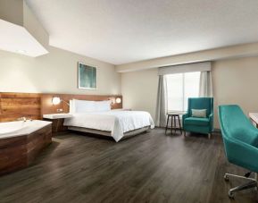 Day use junior suite with hot tub, work desk and private bathroom at the Hilton Garden Inn Kitchener/Cambridge.