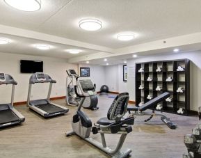 Fully equipped fitness center at the Holiday Inn Oakville Centre.