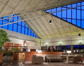 Hotel lobby at the Holiday Inn Oakville Centre.