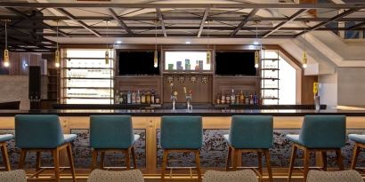 Hotel bar at the Four Points By Sheraton St Catharines Niagara Suites.