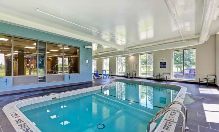 Relaxing indoor pool at the Four Points By Sheraton St Catharines Niagara Suites.