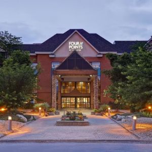 Hotel entrance at the Four Points By Sheraton St Catharines Niagara Suites.