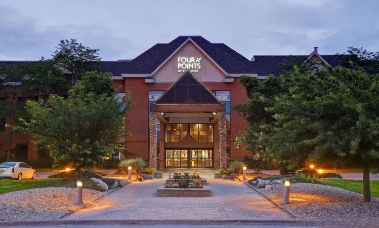 Hotel entrance at the Four Points By Sheraton St Catharines Niagara Suites.