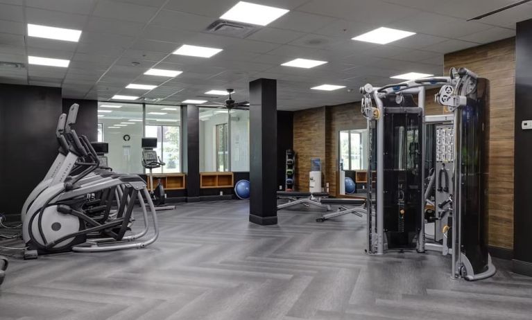 Fully equipped fitness center at the Four Points By Sheraton St Catharines Niagara Suites.