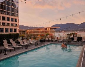 Romantic outdoor pool at the Fairmont Waterfront.