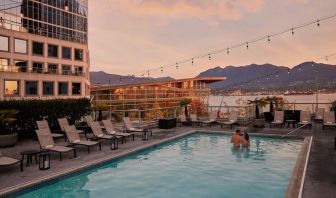 Romantic outdoor pool at the Fairmont Waterfront.