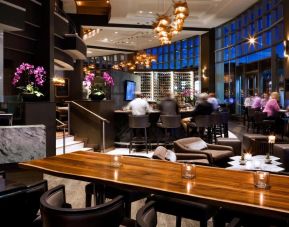 Dining area perfect for co-working at the Fairmont Waterfront.