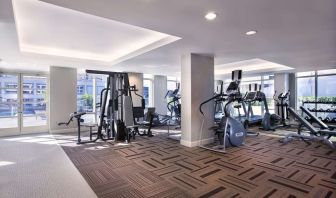 Fully equipped fitness center at the Fairmont Waterfront.