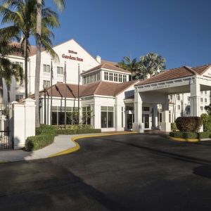 Hotel exterior at Hilton Garden Inn Boca Raton.