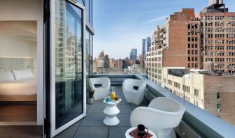 Balcony from a day use room at Innside By Melia New York Nomad.