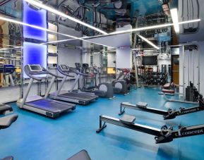 Fitness center available at Radisson Blu Hotel Dubai Media City.